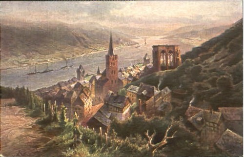 Bacharach rhein ungelaufen - rhein,