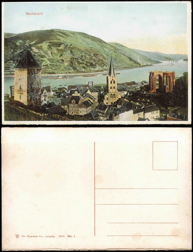 Ansichtskarte bacharach - ansichtskarte,