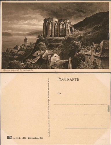 Ansichtskarte bacharach - ansichtskarte,