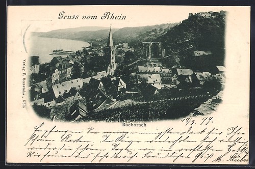 Ansichtskarte bacharach - bacharach, a