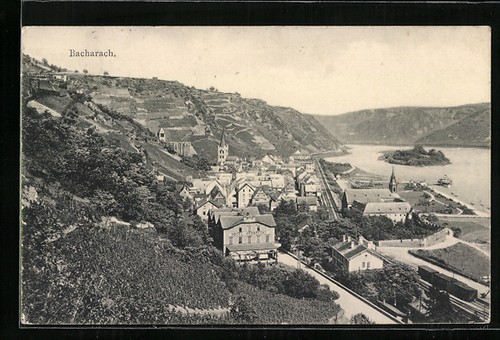 Bacharach ortsansicht mit - bacharach,,