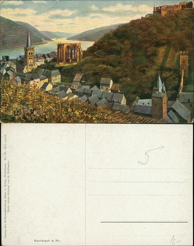 Ansichtskarte bacharach - ansichtskarte,
