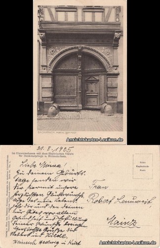 Ansichtskarte bacharach portal - bacharach,