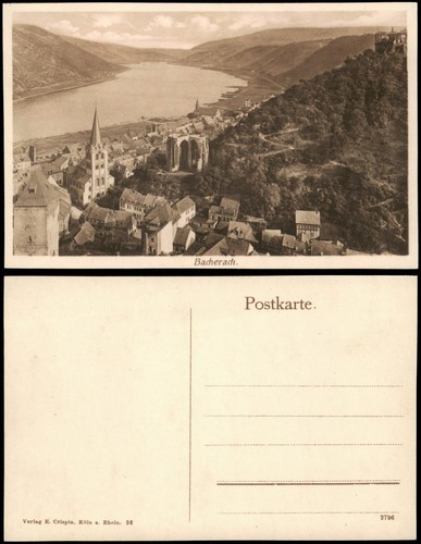 Ansichtskarte bacharach - ansichtskarte,