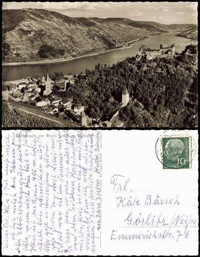 Ansichtskarte bacharach blick - bacharach,
