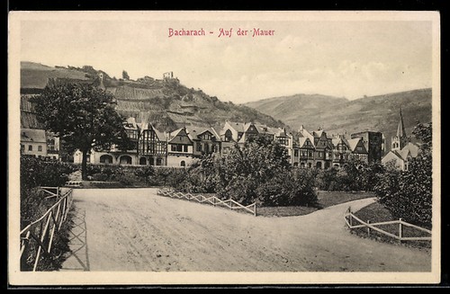 Ansichtskarte bacharach auf - ansichtskarte,