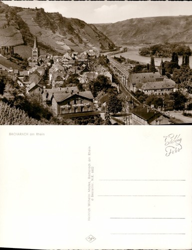 Ansichtskarte bacharach rhein - ansichtskarte,
