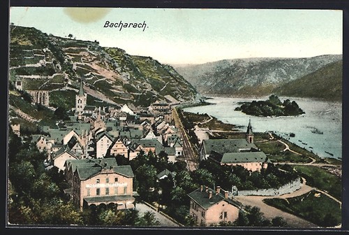 Bacharach ortsansicht am - bacharach,,