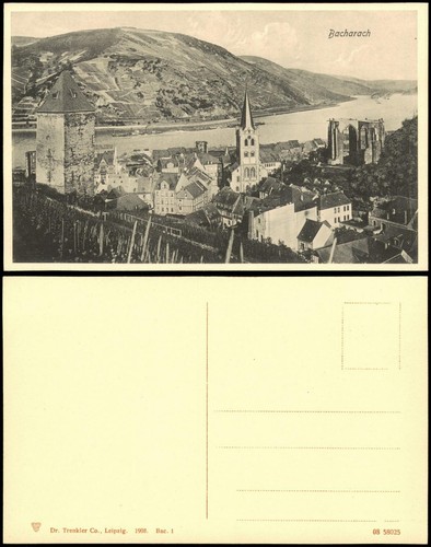 Ansichtskarte bacharach - ansichtskarte,