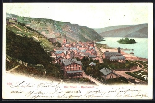 Ansichtskarte bacharach hotel - bacharach,,