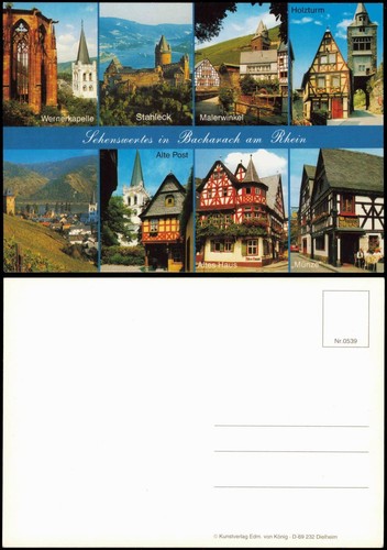 Ansichtskarte bacharach - ansichtskarte,