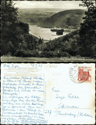 Ansichtskarte bacharach blick - ansichtskarte,