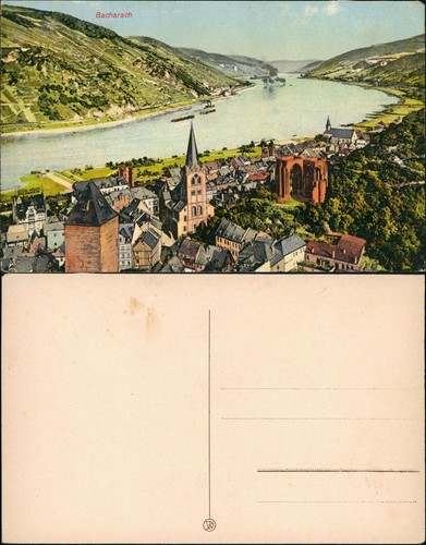 Ansichtskarte bacharach - ansichtskarte,