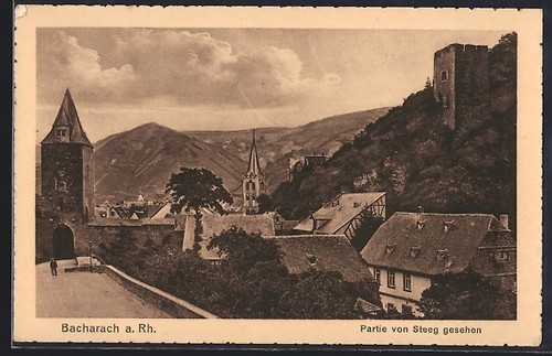 Ansichtskarte bacharach - bacharach, a