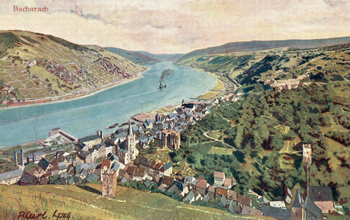 Ansichtskarte bacharach - ansichtskarte,
