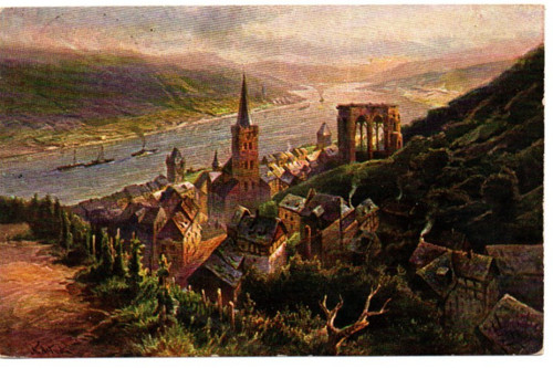 Ansichtskarte bacharach - ansichtskarte,