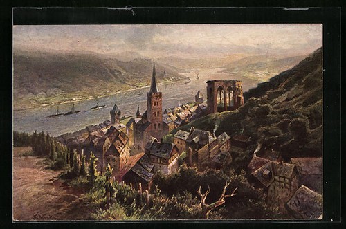 Ansichtskarte bacharach - ansichtskarte,