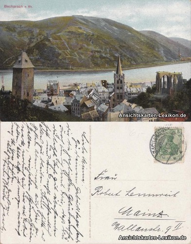 Ansichtskarte bacharach - ansichtskarte,