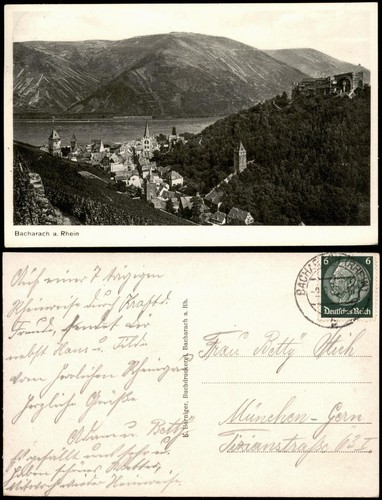 Ansichtskarte bacharach - ansichtskarte,
