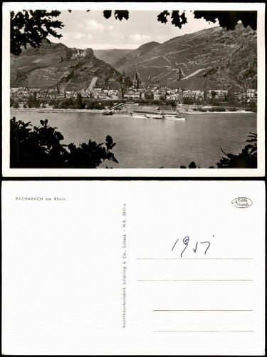 Ansichtskarte bacharach stadt - ansichtskarte,