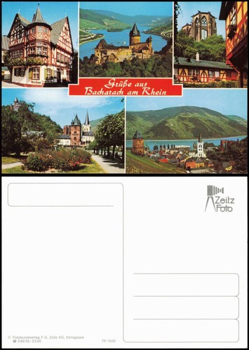Ansichtskarte bacharach - ansichtskarte,