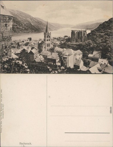 Ansichtskarte bacharach - ansichtskarte,