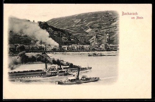 Ansichtskarte bacharach - bacharach, am