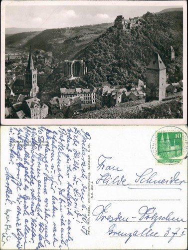 Ansichtskarte bacharach - ansichtskarte,