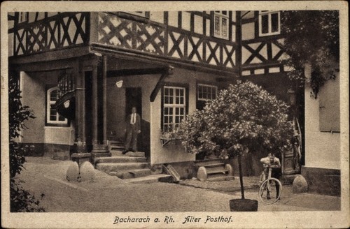Bacharach rhein partie - ak,